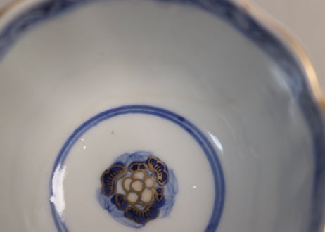 明治前期色絵菊と鳳凰図向付