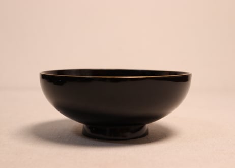 総黒蒔絵紅葉と笛図吸物椀①　5客組