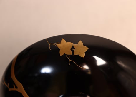総黒蒔絵紅葉と笛図吸物椀②