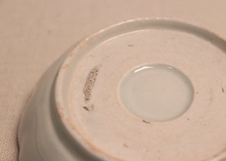 江戸後期染付草花割絵図なます皿②ノミホツ