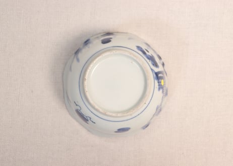 江戸後期染付柳に宝図大向付②少甘手