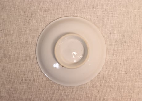 江戸幕末染付菊図小皿③甘手,窯傷
