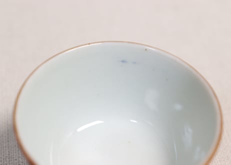 明治前期色絵屋敷と花図煎茶碗　5客組
