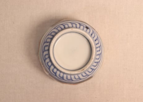明治前期色絵四方に牡丹図向付①