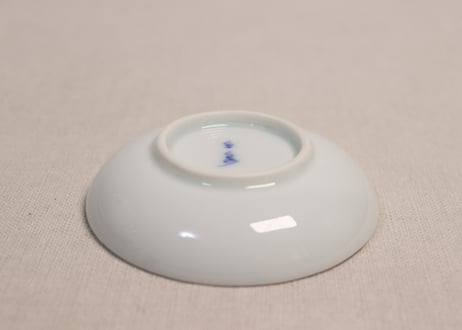 大正~昭和戦前染付竹格子図豆皿①