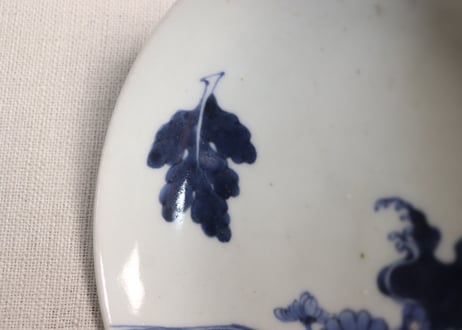 江戸中期染付流水に菊図小皿②フリモノ