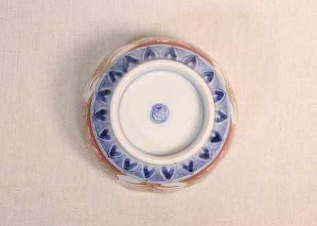明治前期色絵団龍と四方に牡丹図通り物向付