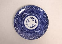 明治前期紙刷牡丹散らし図7寸皿②フリモノ,少かたつき
