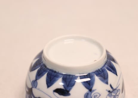 江戸後期染付牡丹図向付