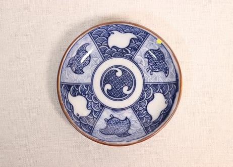 明治後期～大正銅判千鳥図小皿②小ニュウ