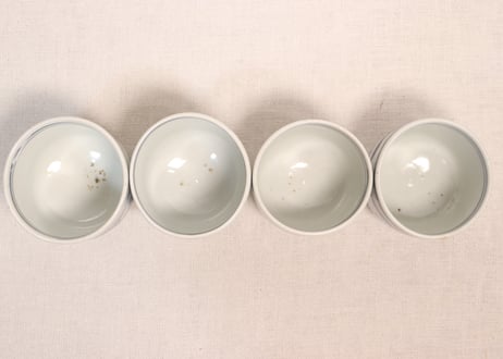 江戸幕末染付山水図筒向付①フリモノ