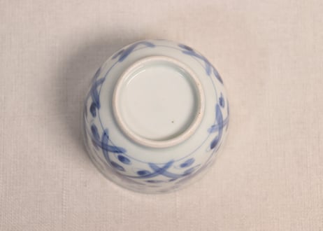 江戸幕末染付六方梅図向付①淡め