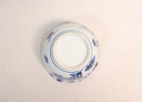 江戸後期染付柳に宝図大向付①