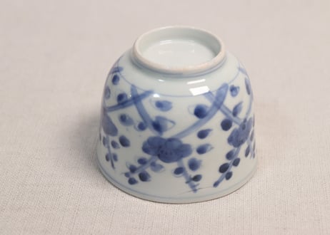 江戸幕末染付六方梅図向付①淡め