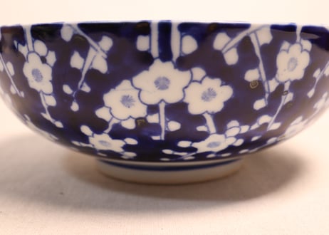 明治後期~大正銅判梅図7寸鉢