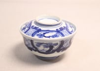 明治後期~大正染付松竹梅図蓋茶碗