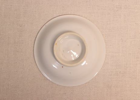 江戸幕末染付菊図小皿②窯傷