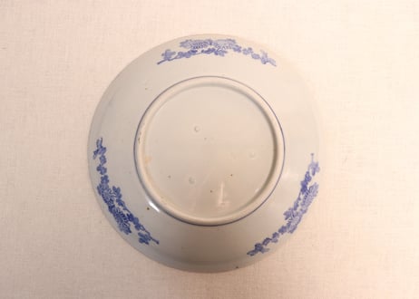 明治後期～大正銅判花鳥図7寸皿②かたつき