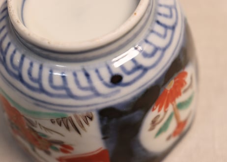 明治前期色絵四方に牡丹図向付①