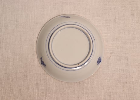 明治後期～大正銅判麒麟と龍と鳳凰図小皿