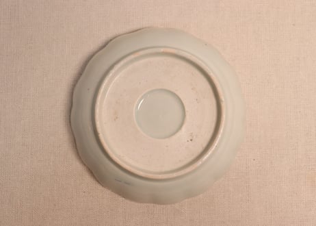 江戸後期染付草花割絵図なます皿①フリモノ