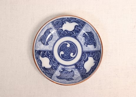 明治後期～大正銅判千鳥図小皿①