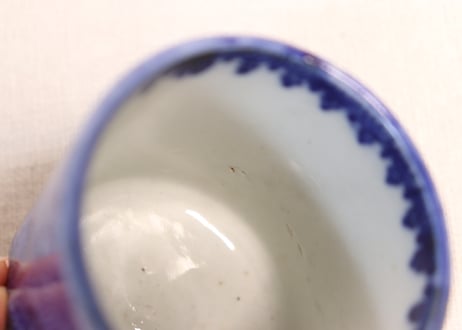 明治前期紙刷微塵唐草図筒向付①