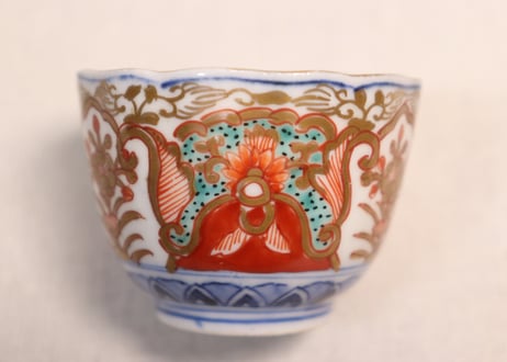 明治前期色絵団龍と牡丹図通り物小向付