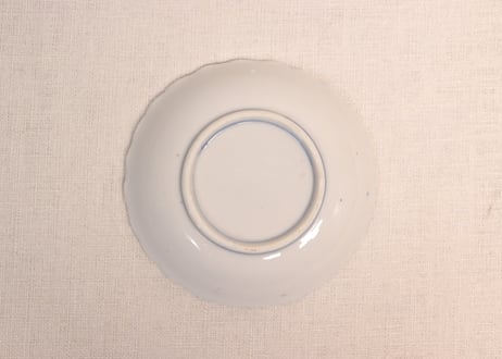 昭和戦前ゴム判海松文繋ぎ図小皿②薄め