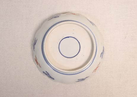 明治前期色絵御簾とくす玉図なます皿①