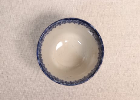 明治前期紙刷捻子に丸と微塵唐草図向付①