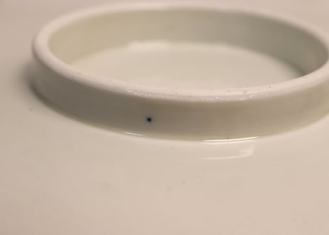 明治後期～大正吹墨金彩富士に菊図8寸鉢