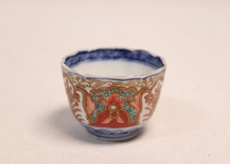 明治前期色絵団龍と牡丹図通り物小向付