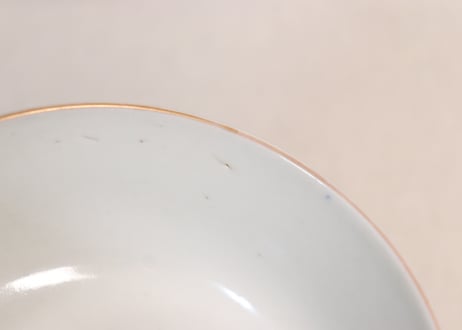 明治前期色絵菊と菱花図蒸茶碗