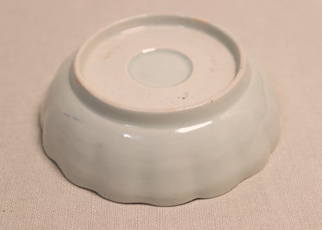 江戸後期染付草花割絵図なます皿①フリモノ