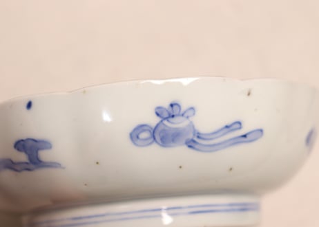 明治前期色絵三方に柘榴図なます皿