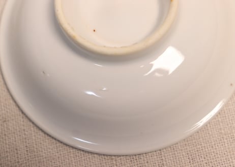 江戸幕末染付菊図小皿②窯傷