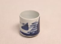 江戸幕末染付山水図のぞき
