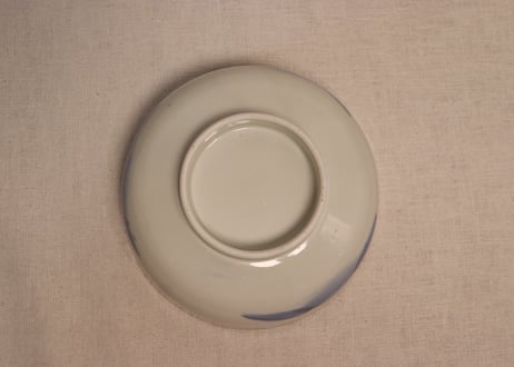 明治後期～大正吹墨金彩富士に菊図6寸鉢
