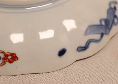 明治前期色絵松竹梅図7寸皿①
