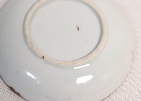 明治後期~大正銅判鶴丸図小皿