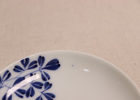 明治前期染付萩図小皿
