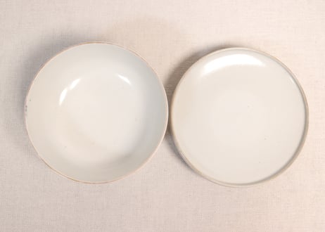 明治前期色絵菊と菱花図蒸茶碗