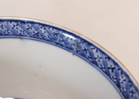 明治前期色絵団龍と牡丹図通り物飯茶碗①5客組