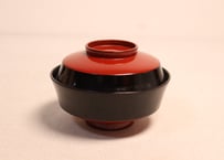 内黒外赤黒蒔絵蛤図吸物椀①汚れ