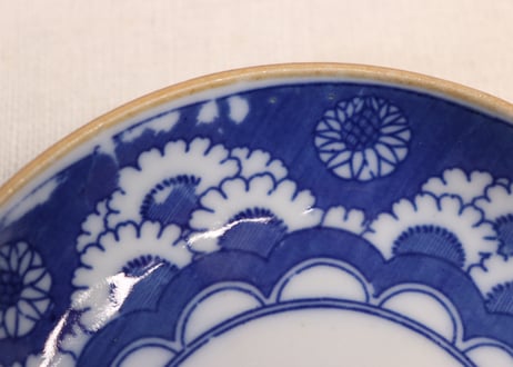 明治後期~大正銅判花散らし図小皿②少かたつき