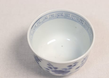 江戸幕末染付六方梅図向付①淡め