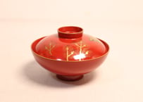 皆朱蒔絵松鶴図吸物椀①