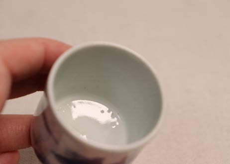 江戸幕末染付山水図のぞき