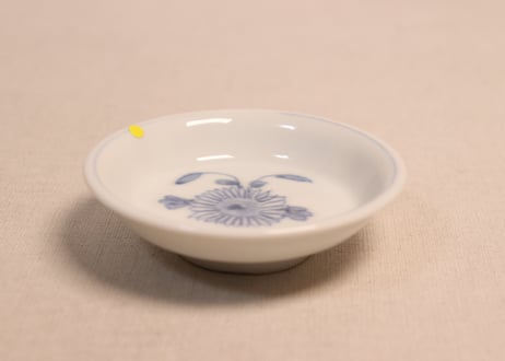 江戸幕末染付菊図小皿④小ニュウ